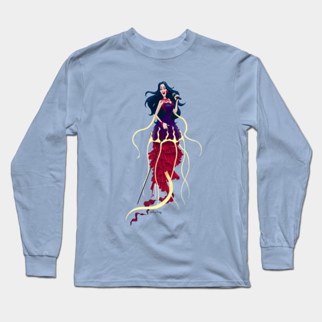 Mermaid Long Sleeve T-Shirt by CrisArroyo